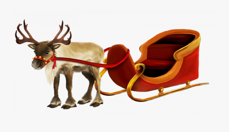 Santa Sleigh Png, Transparent Clipart