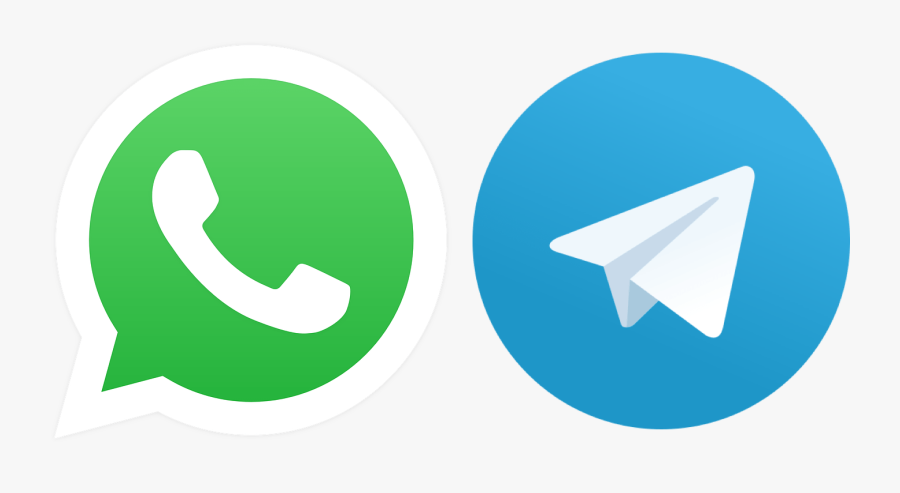 Telegram Whatsapp Logo Png, Transparent Clipart