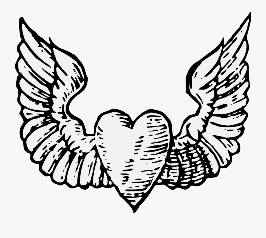 ภาพ วาด หัวใจ ติด ปีก Clipart , Png Download - วาด รูป หัวใจ ติด ปีก, Transparent Clipart