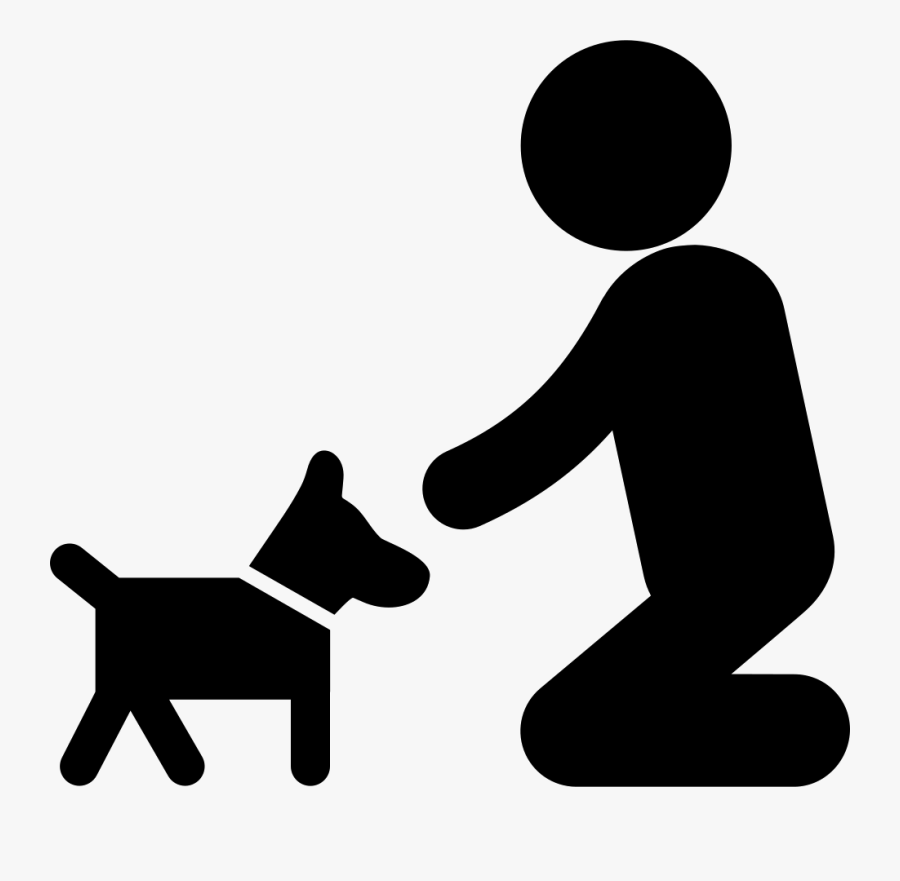 Dog Training Puppy Pet Cat - Dog And Owner Icon, Transparent Clipart