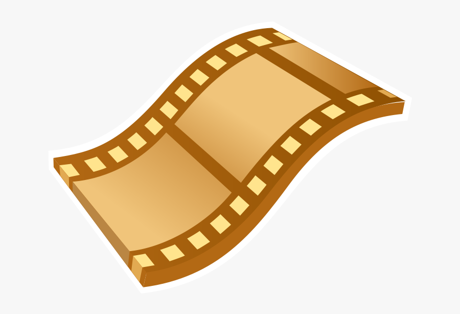 Video - Gold Film Reel Transparent, Transparent Clipart