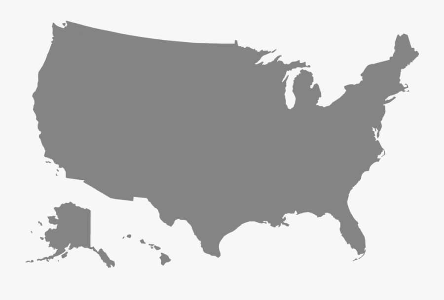 U S Case Corporation Blank Map U - Death Penalty States, Transparent Clipart