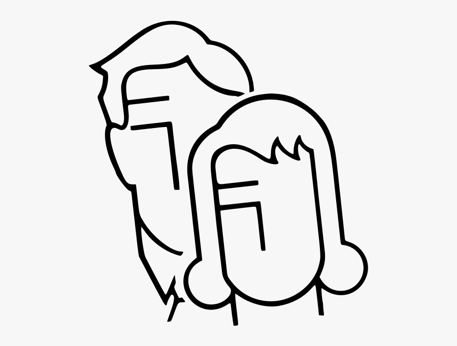 Abstract Girl And Boy - Girl And Boy Abstract Art, Transparent Clipart