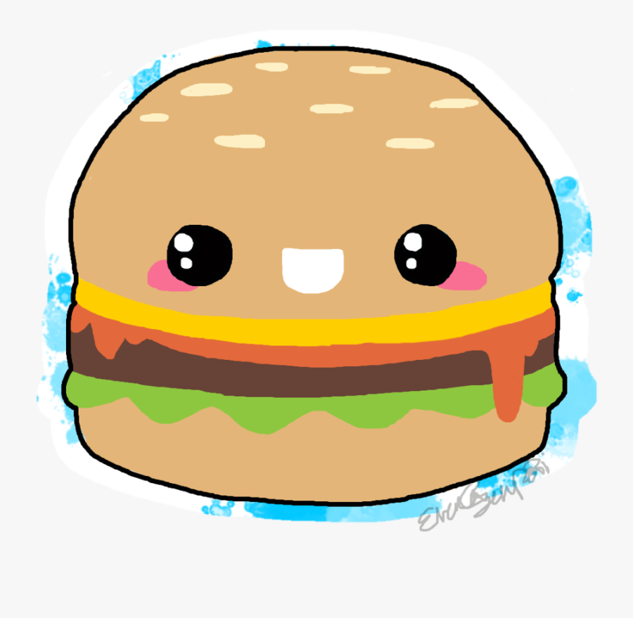Clip Art Library Stock Cheeseburger Drawing - Chibi Hamburger Png, Transparent Clipart