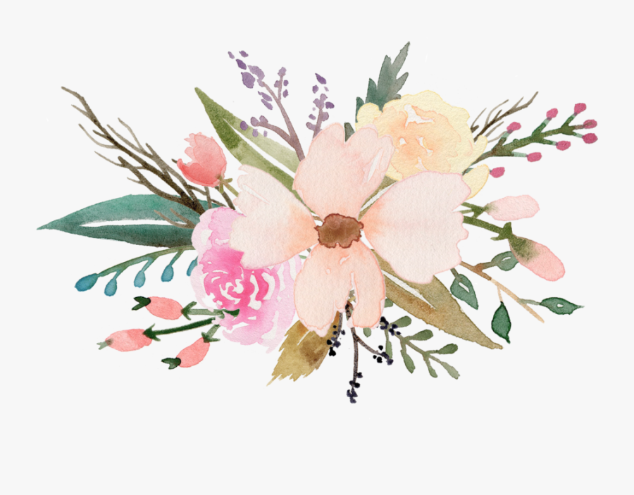 Watercolour Flower Clipart Free , Png Download - Watercolor Flower Clipart, Transparent Clipart