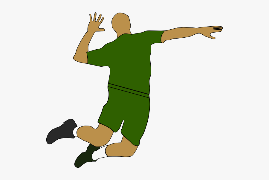 Volleyball Spike Announcement - Volleyball Player Vector Png, Transparent Clipart