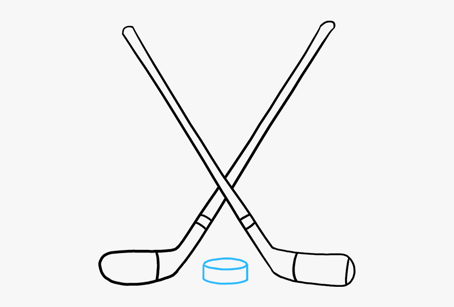 How To Draw Hockey Sticks - Drawing Of Hockey Stick, Transparent Clipart