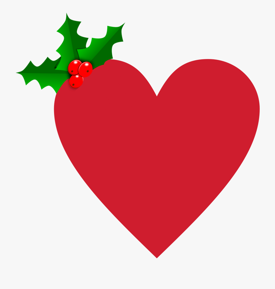Ftestickers Heart Christmas Love Happy Red Green Holida - Clip Art Christmas Heart, Transparent Clipart