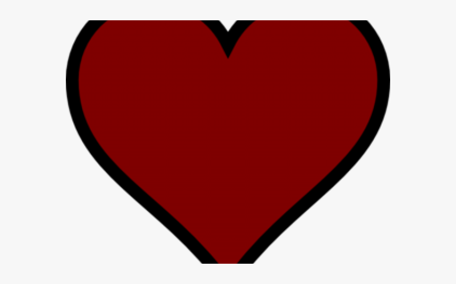 Dark Heart Cliparts - Heart Dark Red, Transparent Clipart