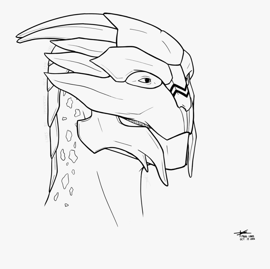 Jester Drawing Sad - Free To Use Turian Lineart, Transparent Clipart