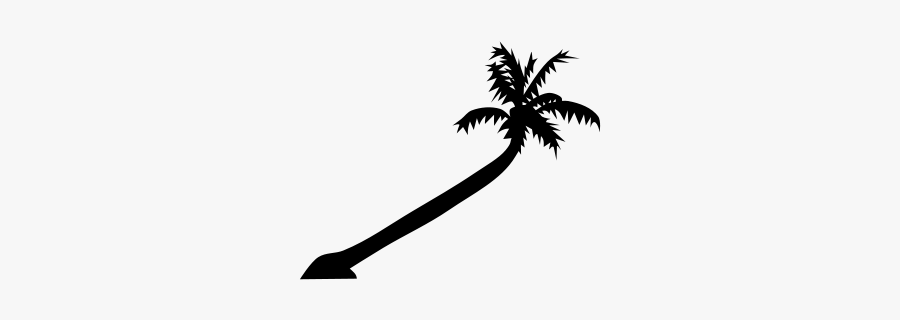 Palm Tree - Palm Trees Leaning Drawing, Transparent Clipart