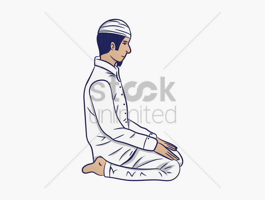 Man Praying Muslim Cartoon Clipart , Png Download - Disegna Da Colore Una Persona Che Prega, Transparent Clipart