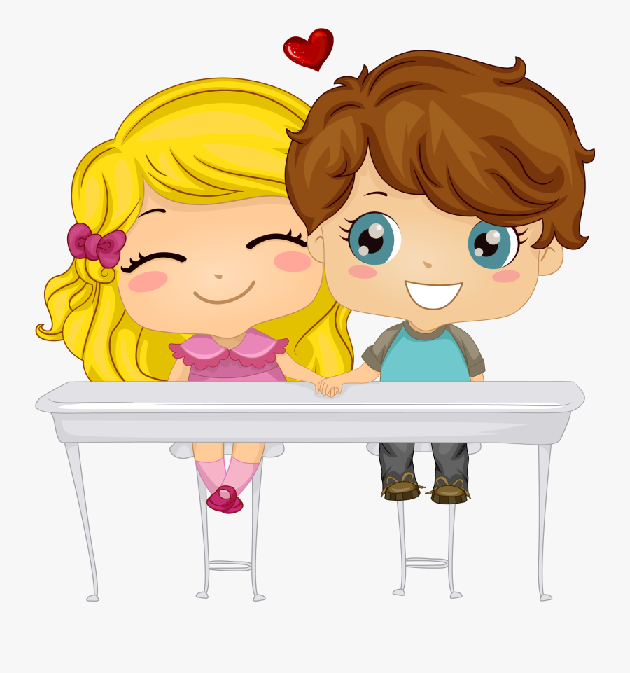 Cute Valentine Kids Png Picture Walentynki Pinterest - Boy And Girl Holding Hands Clipart, Transparent Clipart