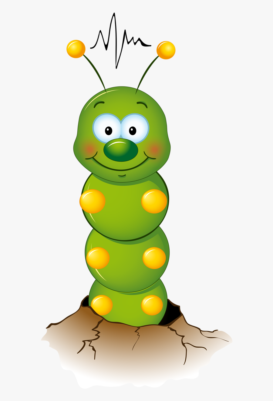 Transparent Caterpillar Clipart - Worm Cartoon Drawing, Transparent Clipart