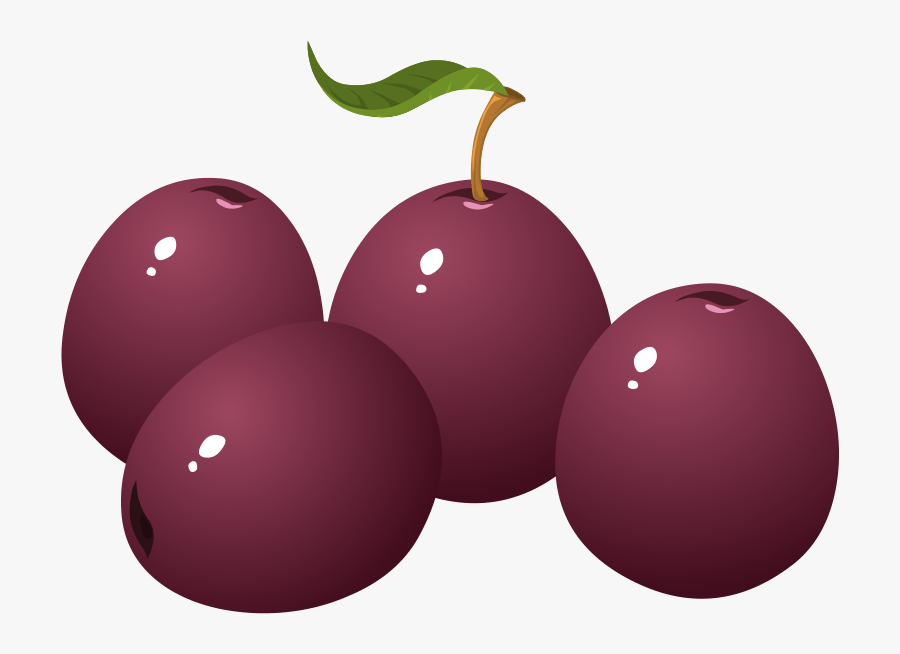 Plum Clipart Black And White - Plums Clipart, Transparent Clipart