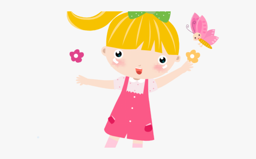 Toddler Girl Cliparts - Cartoon Kid Png, Transparent Clipart