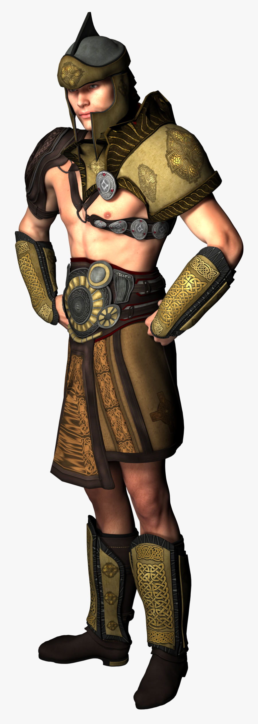 Soldier Warrior Clad In Armor[1] - Ancient Soldier Transparent Background, Transparent Clipart