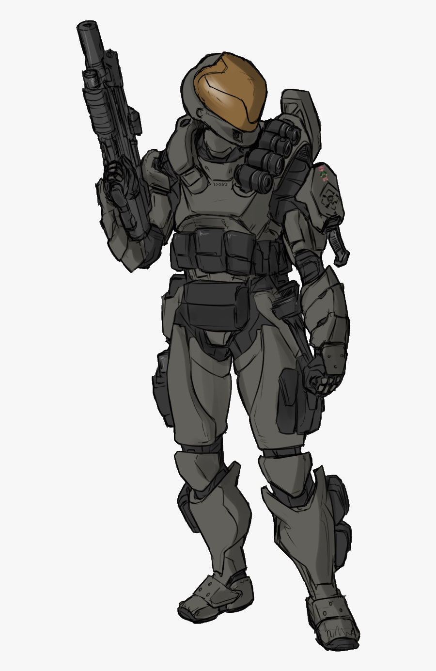 Halo Drawing Chest Plate - Breastplate, Transparent Clipart