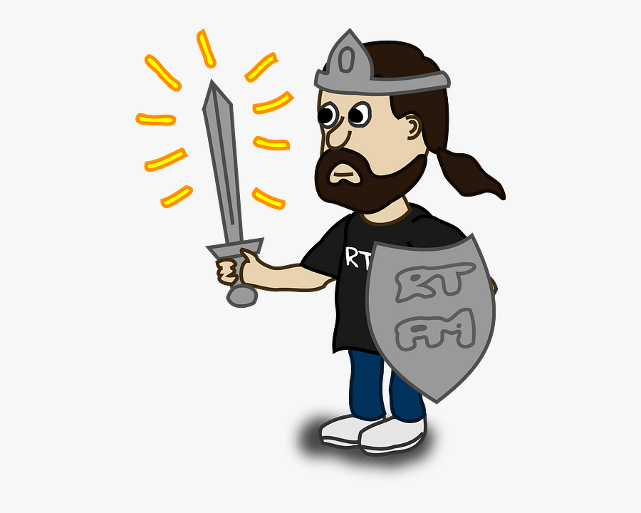 Cartoon Man With A Ponytail, Transparent Clipart