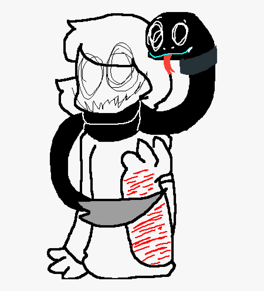 Pixilart Bad Snek By - Cartoon, Transparent Clipart