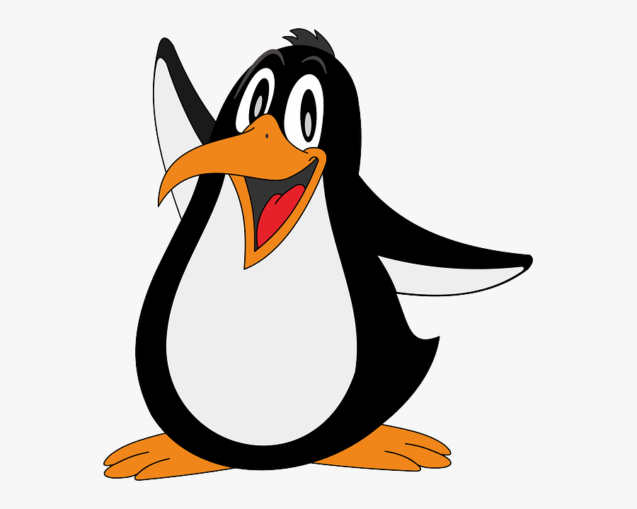 Penguin - Happy Cartoon Penguin, Transparent Clipart