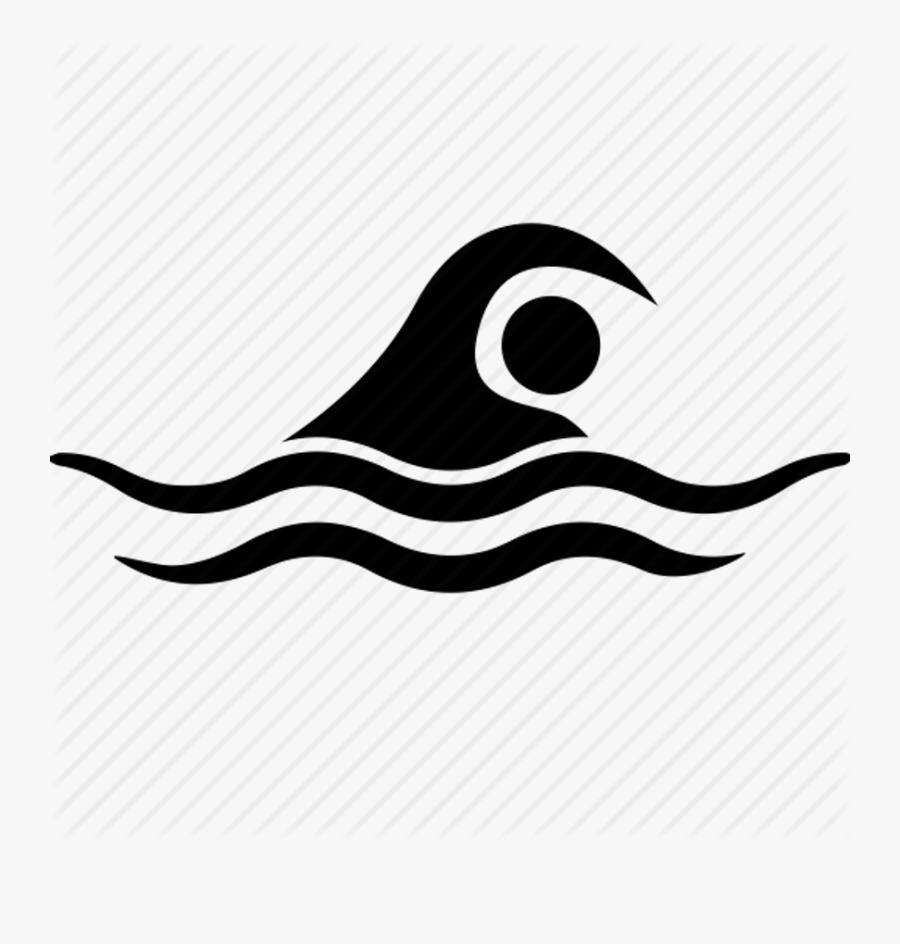 Swimming Person Black And White, Transparent Clipart