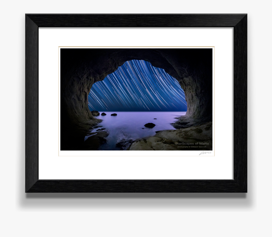 Star Trails In Sea Cave - Star Trail From Cave, Transparent Clipart