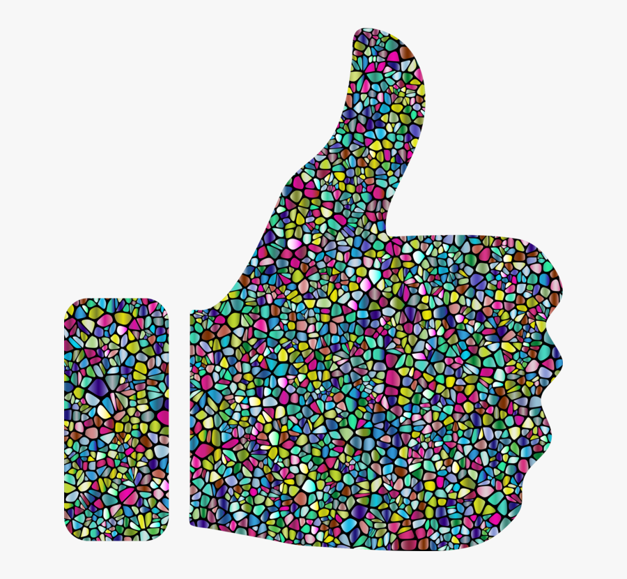 Fashion Accessory,glitter,party Supply - Colorful Transparent Thumbs Up, Transparent Clipart