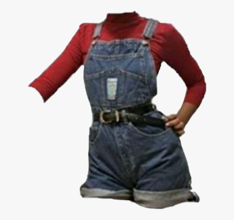 Transparent Overalls Clipart - Overalls Outfit Aesthetic Png, Transparent Clipart