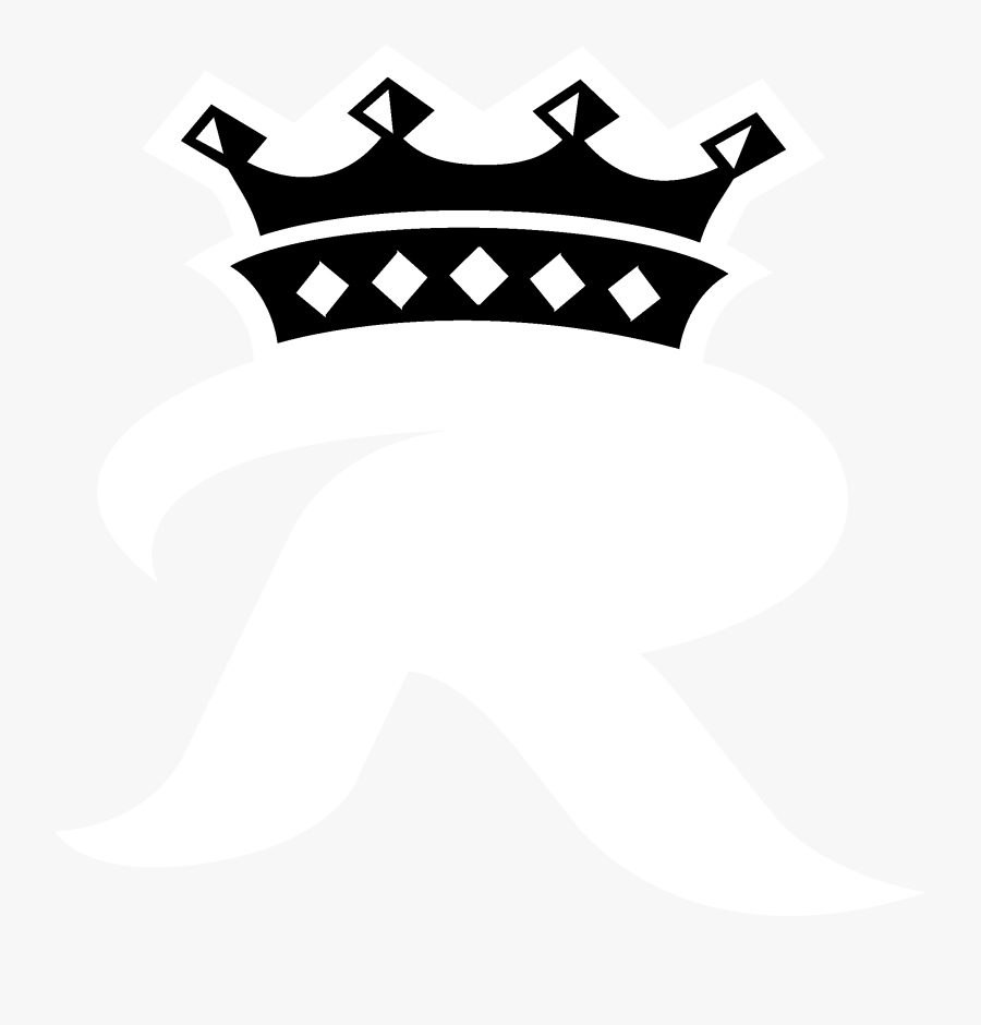 Reading Royals Logo Black And White - R With Crown Logo, Transparent Clipart