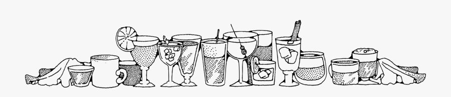 Drinks Clipart Black And White, Transparent Clipart
