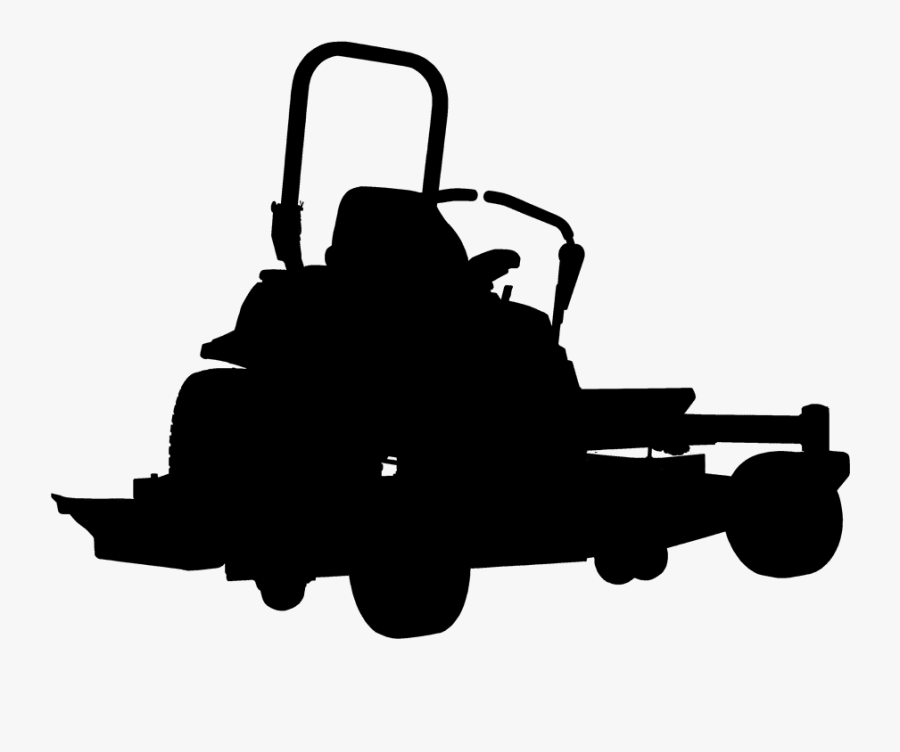 Lawn Mower Clipart Outline - Zero Turn Mower Silhouette, Transparent Clipart