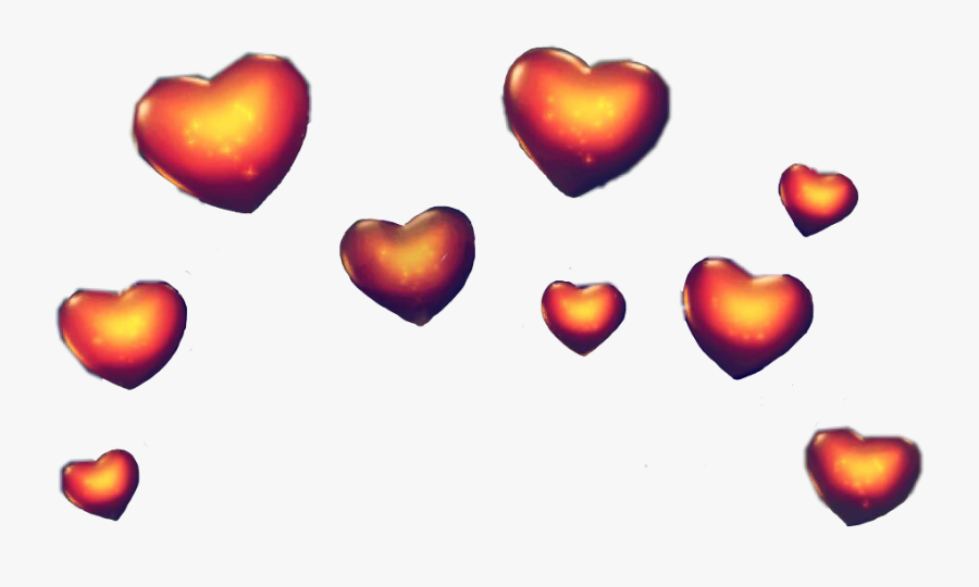 Crowns Clipart Heart - Snapchat Heart Crown Filter Png Transparent, Transparent Clipart