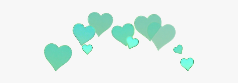 #hearts #heart #crown #heartcrown #turquoise #overlay - Black Heart Crown Transparent, Transparent Clipart