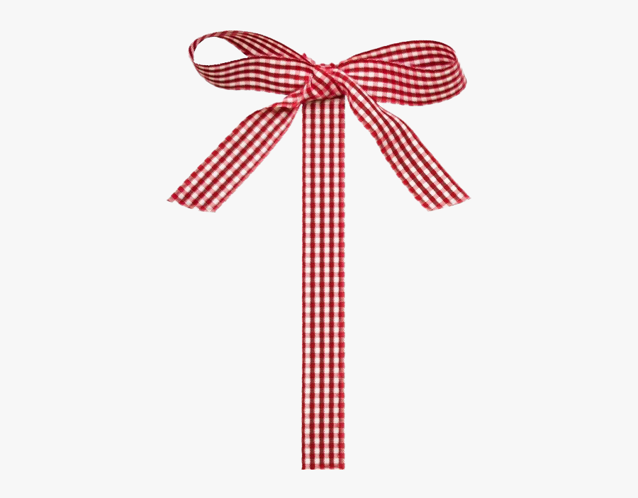Pink Plaid Ribbon Png Transparent Image - Gift Wrapping, Transparent Clipart