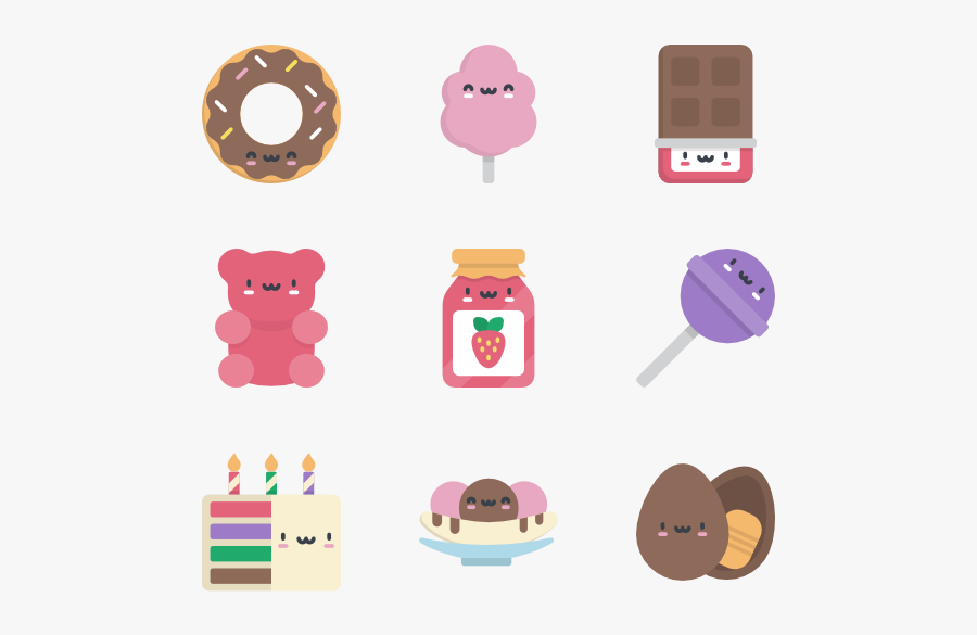 Kawaii Candies Png, Transparent Clipart