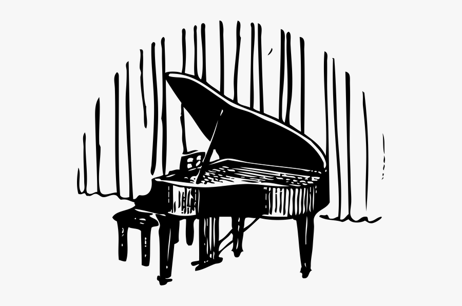 Piano In Front Of Curtain - Recital De Piano Png, Transparent Clipart