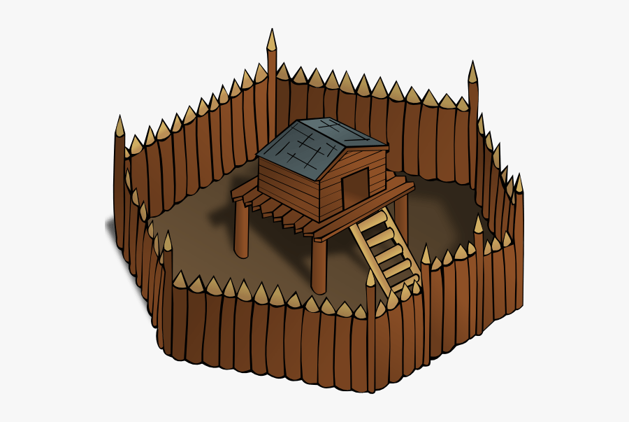 Fort Clip Art - Wooden Fort Clipart, Transparent Clipart