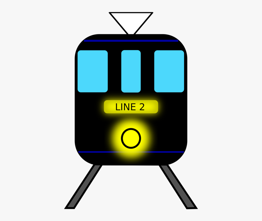 Area,yellow,line - Cartoon Transparent Train, Transparent Clipart