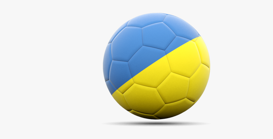 Ukraine Flag Football Icon - Football Ukraine, Transparent Clipart