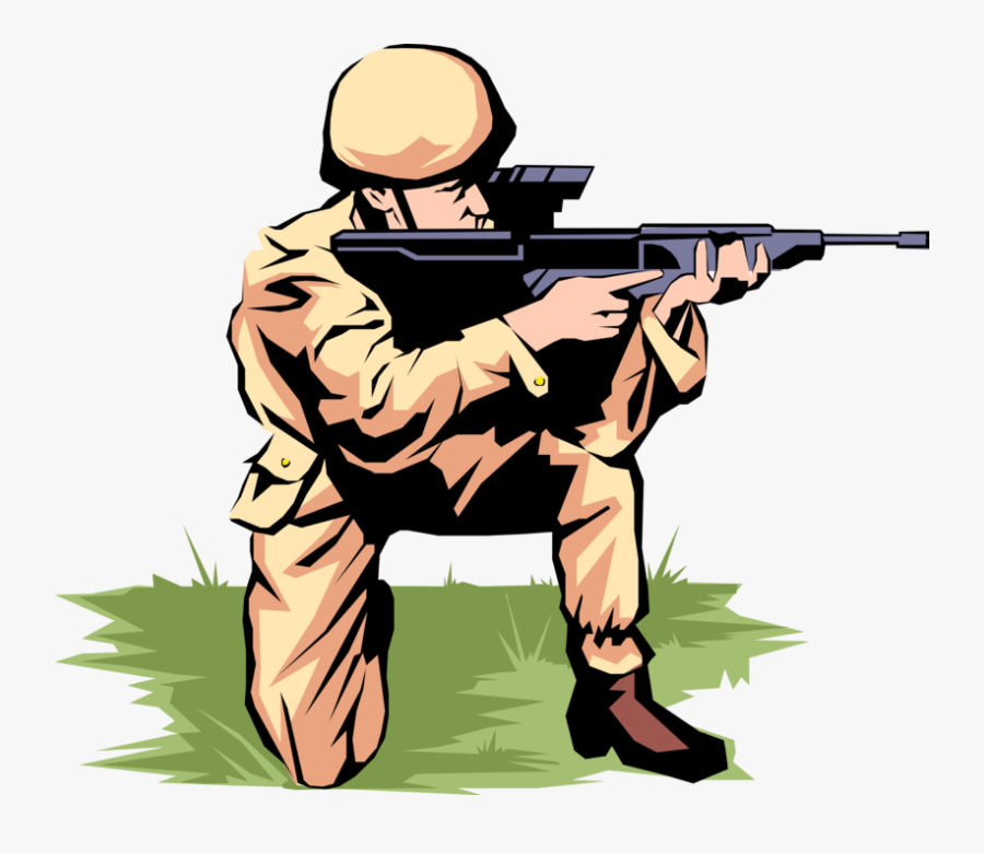 Transparent Cute Soldier Clipart - Clipart Png Soldier Shooting, Transparent Clipart