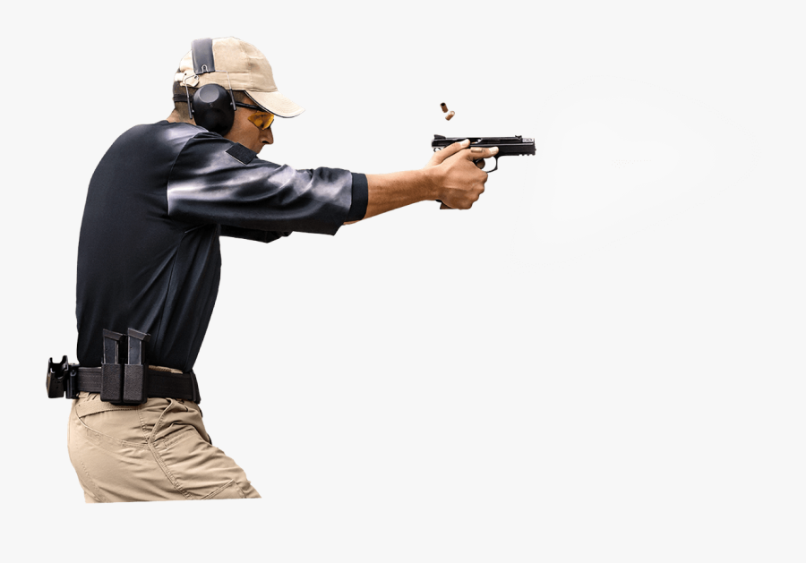 Bullet Transparent Gun Shooting - Person Shooting Gun Png, Transparent Clipart
