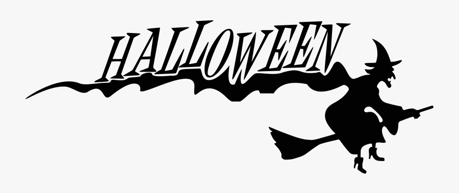 Happy Halloween Text - Halloween Designs Black And White, Transparent Clipart