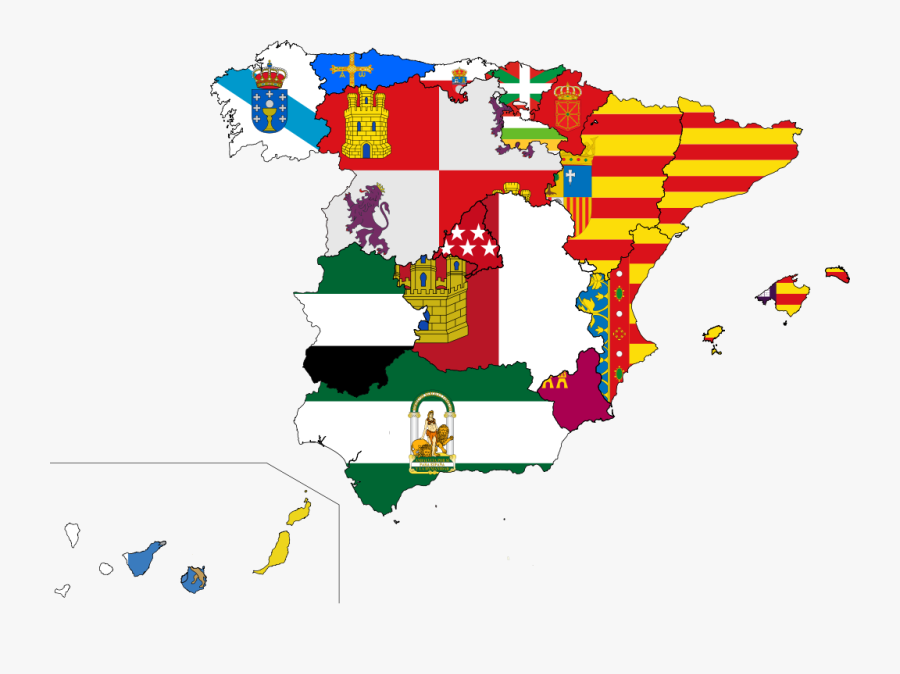 Autonomous Communities Spain Flags, Transparent Clipart