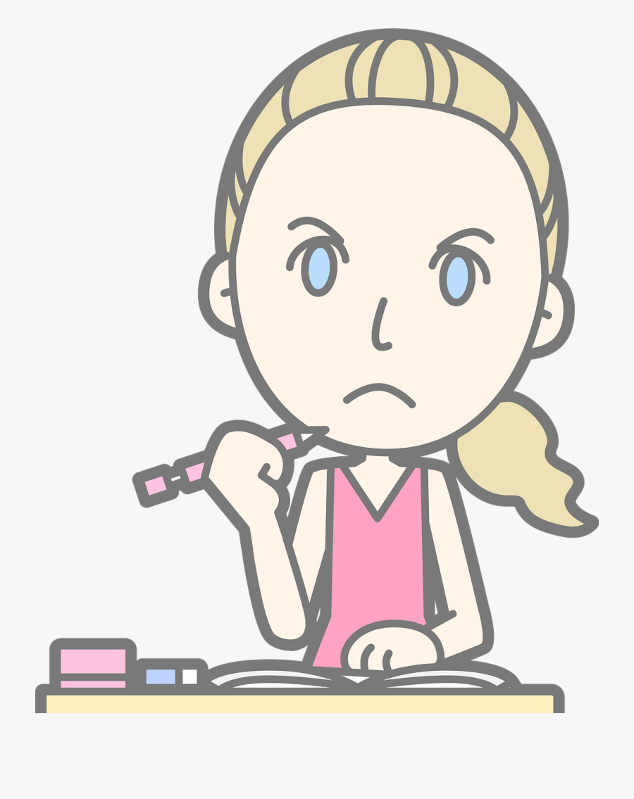 Grumpy Student, Transparent Clipart