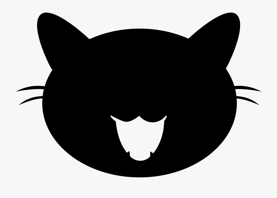 Silhouette Cat Face Vector Free Transparent Clipart Clipartkey