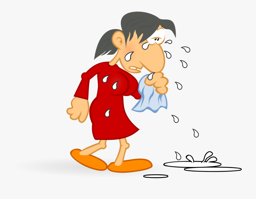 Transparent Cry Clipart - Crying Woman Png Cartoon, Transparent Clipart