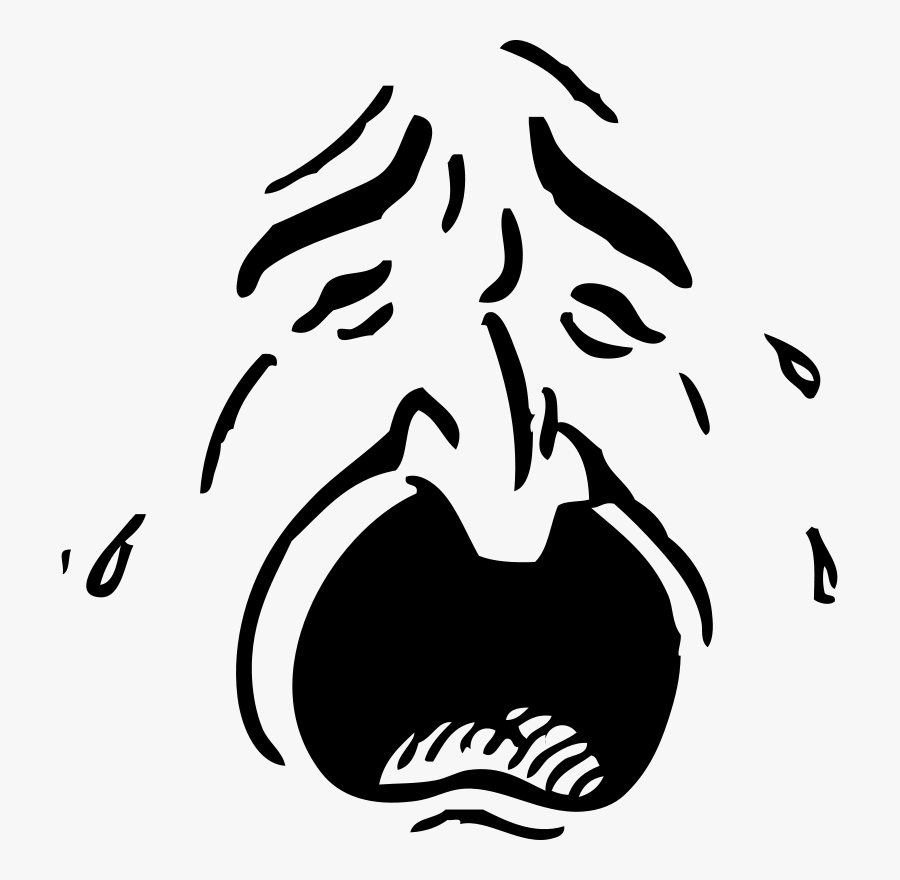 Weeping - Man Crying Face Clipart, Transparent Clipart