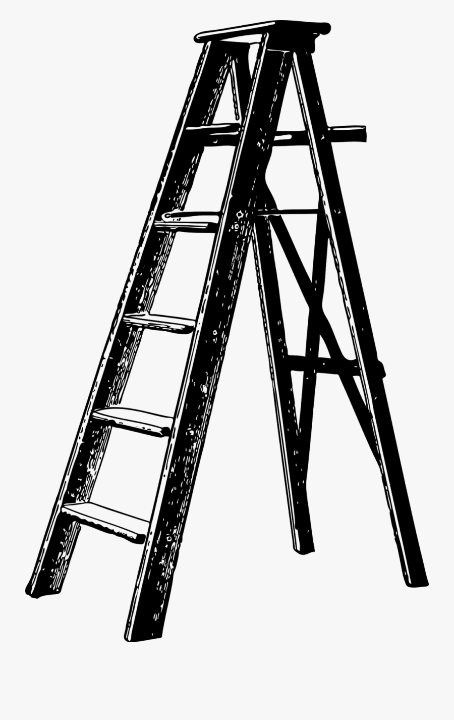#black #chain #ladder 0#stair #step #clipart #sticker - Black And White Step Ladder Clipart, Transparent Clipart