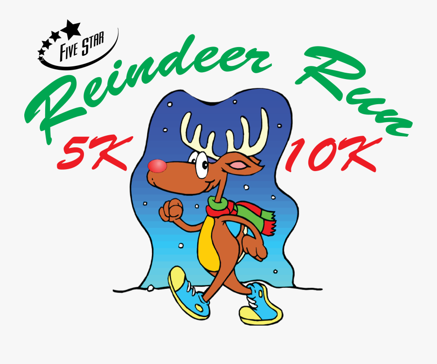 Reindeer Run 5k/10k - Five Star, Transparent Clipart